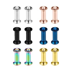 Piercing Jewelry Stainless Steel Electroplated Metal Pulley Decorative Ear Expansion Cross-border European and American Popular Auricle Jewelry