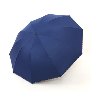 Oversized business umbrella men's and women's three-person double sunny umbrella increased thickness sunscreen umbrella wholesale printing LOGO umbrella