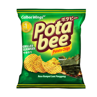 Imported from Indonesia, Calbee Calbee Potabi Roasted Seaweed Flavored Salted Egg Yolk Flavored Potato Chips 68g Puffed Snacks