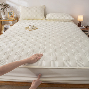 Class A Three-Piece Wash Cotton Padded Bed Cover Mother and Infant Grade Simmons Mattress Protective Cover Thickened Non-Slip Bedspread