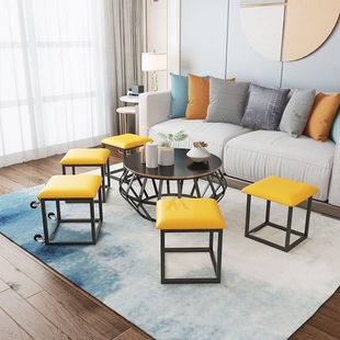 Multifunctional Combination Storage Stool Simple Five-in-One Rubik's Cube Stool Small Stool Household Living Room Sofa Internet Popular Stool Five Stool