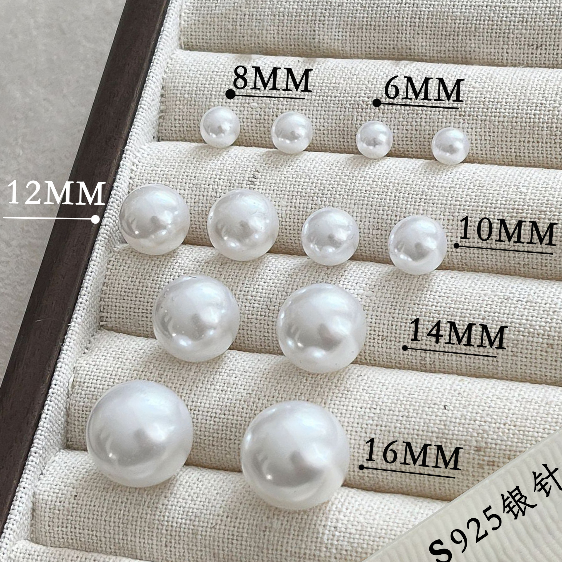 S925 Silver Needle Pearl Ear Stud Ear Holes High-end Sense Elegant Fashionable Elegant Women's Fashion Niche Simple All-match Jewelry