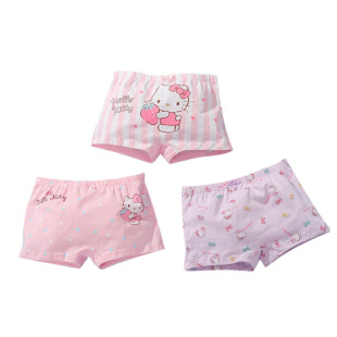 Hello Kitty Girls Cotton Panties Children Boxer Triangle 3 Pack Panties Girls