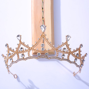 Bridal crown headdress alloy inlay rhinestone crystal wedding dress hair accessories Amazon best selling birthday jewelry wholesale