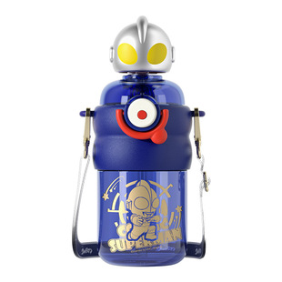 Подлинный Ultraman детский летний стакан воды для мальчиков эксклюзивный анти-падение соломинки кружка детский сад ходить в школу пластиковый чайник