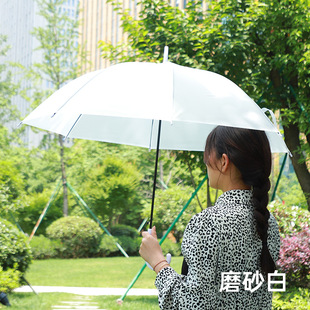 New Modern Internet Famous Ins Style Diverse Simple Transparent Umbrella 8-Bone Alloy Long Handle Umbrella Curved Handle Straight Umbrella Wholesale