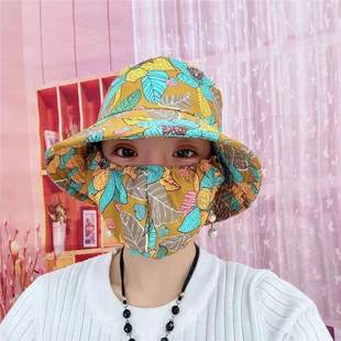 Vietnam Sunscreen Mask Hat Summer Women's Sunscreen Sun Hat Face-Covering Anti-Ultraviolet Sun Hat Tea-Picking Hat