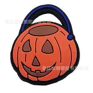 Cross-border Funny Card suit Ghost Death Pumpkin Lamp Hole Shoes Accessories PVC Shoe Buckle Shoe Flower Accessories Decoration