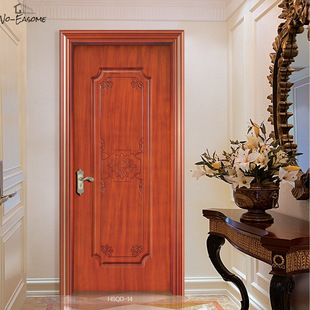 Wooden door manufacturer wood plastic door environmental protection baking varnish wooden door fireproof waterproof anti-ant hotel indoor door room door kitchen door