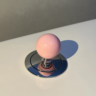 Creative Red Ball Bow Toilet Press Button Manicure Toilet Flushing Artifact Toilet Tank Button