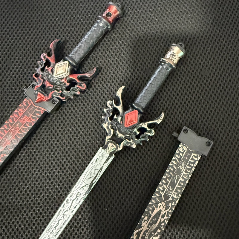 Sword Toy Children's Simulation One-Click Ejection Toy Sword with Sheath Props Sword Night Market Stall Supply Wholesale