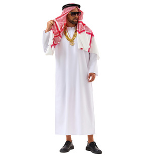 Middle East Arabian Style Costume suit Robe for Men and Women Dubai Tuhao UAE cosplay Costume