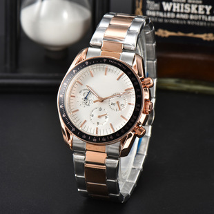 New simple fashion trendy quartz men's steel belt watch, AliExpress popular foreign trade hot sale