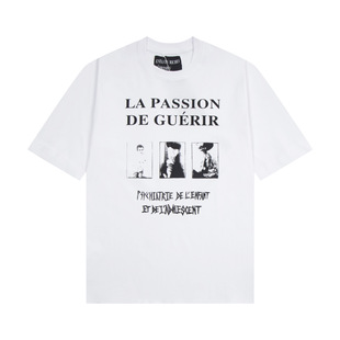 Melancholy Rich Second Generation 24 New Loose Fit Beautiful Trendy Quiet Eye Printed Round Neck Short Sleeve T-Shirt High Street