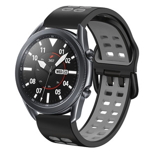 Для Huawei GT3 46 мм двухцветный силиконовый ремешок Samsung Huami Jiaming 20/22 мм универсальный ремешок