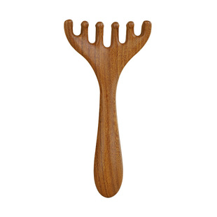 New six-claw hair therapy comb antler massager five-claw massage comb scalp meridian comb hair golden sandalwood comb