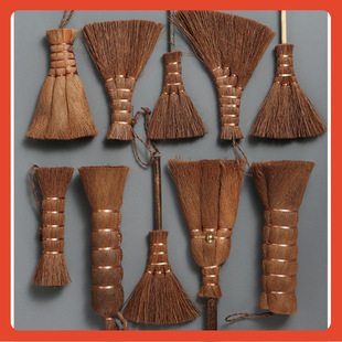 Brown Bristle Tea Tray Brush, Handmade Tea Table Brush, Large Tea Brush, Creative Brush, Non-Shedding Kitchen Cleaning Brush, Kung Fu Bowl