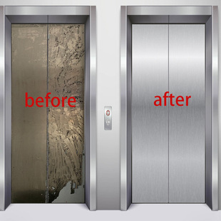 Cross-border explosions Silver brushed refrigerator stickers elevator door stickers kitchen countertop sink waterproof metal wood veneer