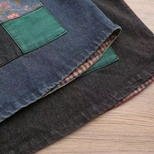 2023 Spring and Autumn New Korean style plus size meat-covering vintage distressed hooded printed stitching Denim vest for women
