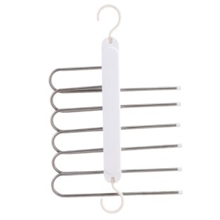 Folding Trouser Rack Multi-Layer Trouser Storage Hanger Magic Trouser Clip Multi-Functional Stainless Steel Anti-Slip Trouser Hanger