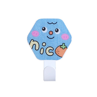 Two Cute Metal Hook Punch-free Sticky Hook Household Bathroom Kitchen Door Rear Toilet Strong Hook