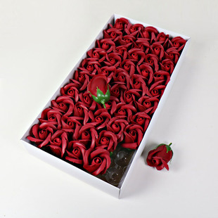 Two-layer rose soap flower imitation flower soap flower head gift florist bag bouquet material wholesale foreign trade cross-border