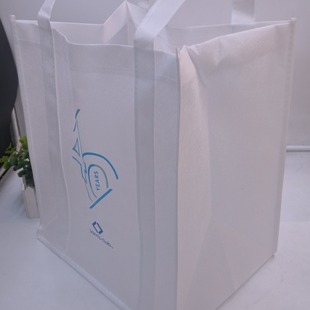 Non-woven hand-held bottom bag customer fixed heat transfer printing foreign trade supermarket shopping bag reinforced handle durable bottom process