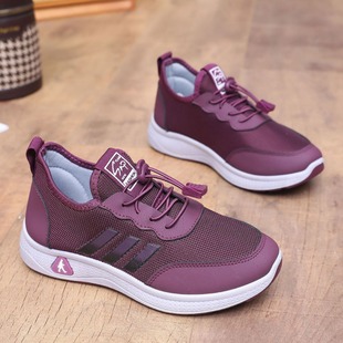 2024 spring new shoes women's middle-aged and elderly walking shoes old Beijing women's single shoes slip-on casual mom shoes