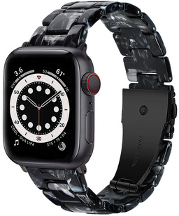 For Apple Strap Resin Strap Iwatch Watch with Three Beads 49mm Universal Fashion Waterproof Cross-border Explosions