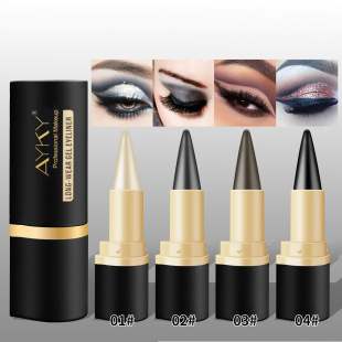 Cross-border waterproof eyeliner eyeliner quick-drying matte eyeliner single-head black solid rich eyeliner pen