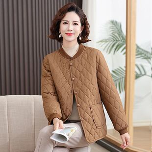 Middle-aged and elderly down cotton-padded jacket winter new outer wear light warm cotton-padded jacket inner wear light small cotton-padded jacket light coat