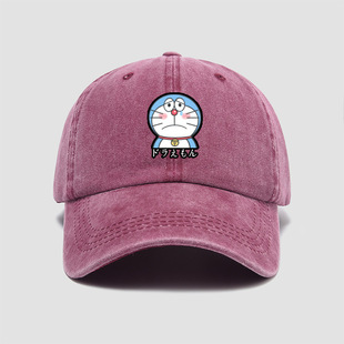Robot Cat Cartoon Animation Peripheral Hat Baseball Cap Men's and Women's New Soft Top Peaked Hat Sun Hat Outdoor Casual