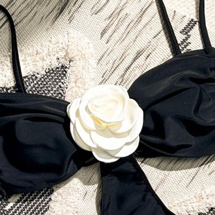2024 new three-dimensional flower one-piece swimsuit women's fashion sexy cross-border Lazada beach vacation bikini swimsuit