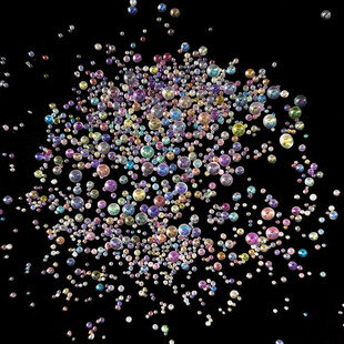 Nail bubble beads AB magic glass beads small round beads human fish beads caviar Aurora nail stickers diamond decoration wholesale