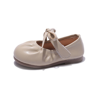 Girl's Leather Shoes 2023 Spring New Baby Western Style Soft-soled Princess Shoes Girl's Korean Style Fashionable Shoes