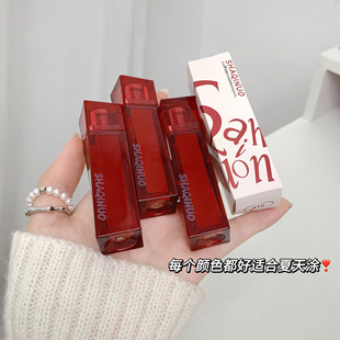 Makeup SHAQINUO Ryukyu water light mirror lip glaze glass doodle Lip Color Moisturizing moisturizing party lip mud S863