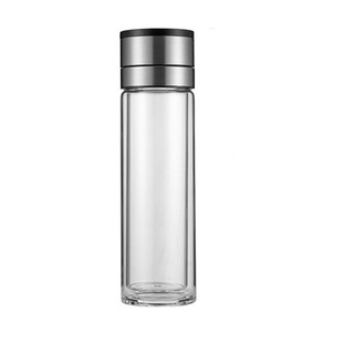 One-Click Lid Opening with Nail-Breaking, Large-Capacity Double-Layer Glass Cup, Thickened Quick-Open Tea Business Cup for Car Use