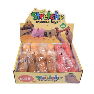 Amazon popular sausage dog flour Lala music tpr simulation animal flour dog pinch music children decompression ball