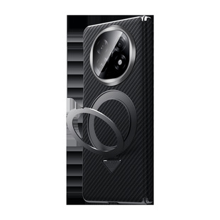 OPPON5 Kevlar Carbon Fiber Print Phone Case Gentleman FindN5 Magnetic Bracket Hinge Protective Cover N5