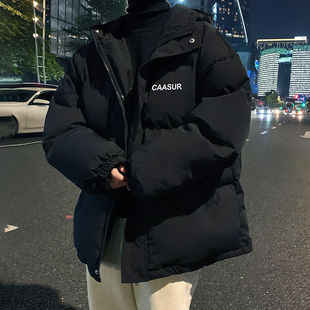 Cotton-padded jacket men's autumn and winter Hong Kong-style loose printed cotton-padded jacket jacket Korean-style trendy thickened warm cotton-padded jacket 12