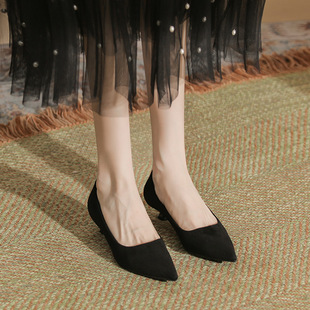 330-J46 Pointed New Arrival Stiletto Heel Soft Leather Soft Face High Heels for Autumn and Winter fleece-lined Outwear Shoes Elegant Women's Shoes