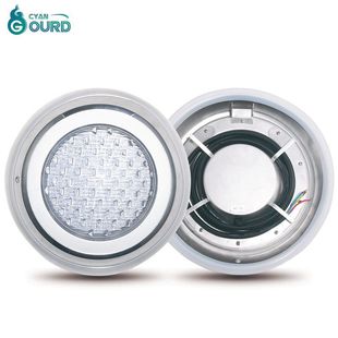 LED underwater 12V wall mounted stainless steel swimming pool wall lamp 12W blue edge IP68 waterproof colorful remote control underwater lamp