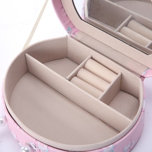 Puleather Pegasus Jewelry Storage Box with Mirror Large Capacity Jewelry Storage Box Travel Portable Jewelry Box