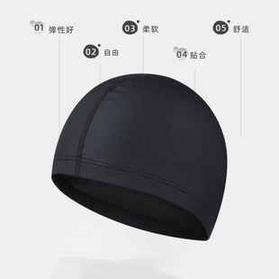 solid color adult swimming cap women men's large black cloth swimming cap in stock swimming cap swimming pool independent packaging
