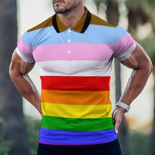 2024 Summer Fashion Brand Polo Shirt Men's Short-sleeved Shirt Korean Casual Button Design Sense Top MB13
