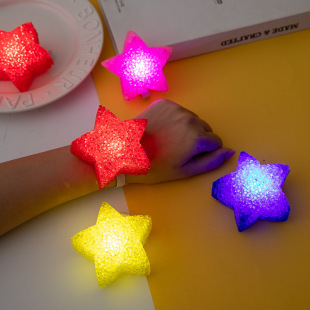 National Day Gift Children's Luminous Wrist Five-pointed Star Lamp Dance Performance Props Handheld Star Lamp Cheering Gift