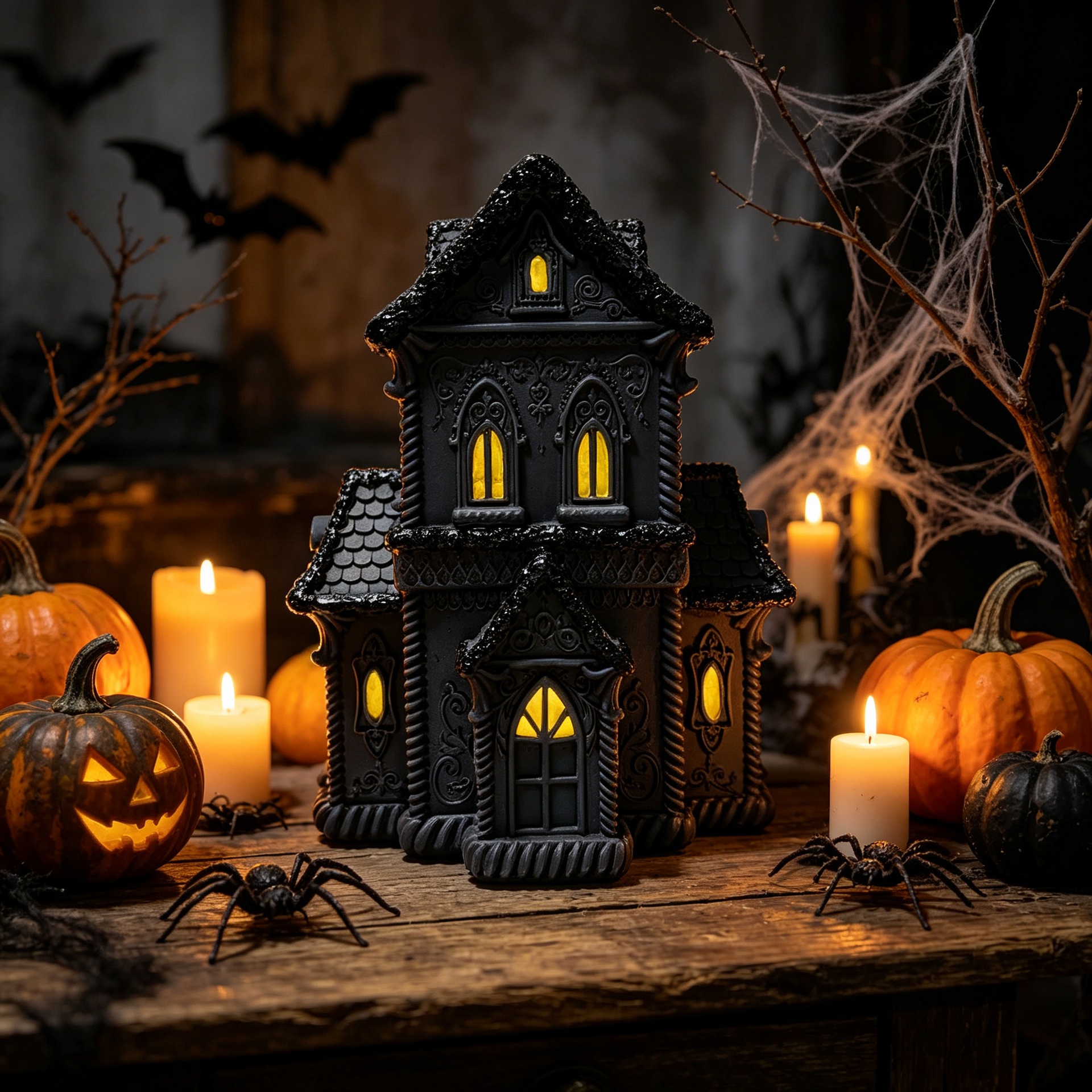 Cross-Border New Halloween Gothic Style House Table Lamp Creative Night Light Home Decoration Ornaments Atmosphere Light