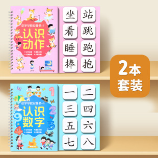 识字书幼儿认字启蒙早教安静书儿童识字卡片全套幼儿园宝宝认知