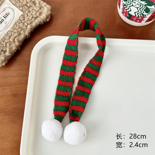 Christmas mini red green wool knitted hat scarf doll dress Christmas atmosphere decorations wholesale