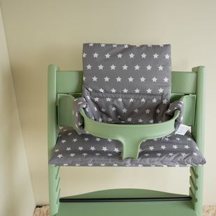 INS Nordic Style Baby Dining Chair Cushion Bear Printed Children's Non-slip Dining Chair Cushion Baby Stool Warm Cushion
